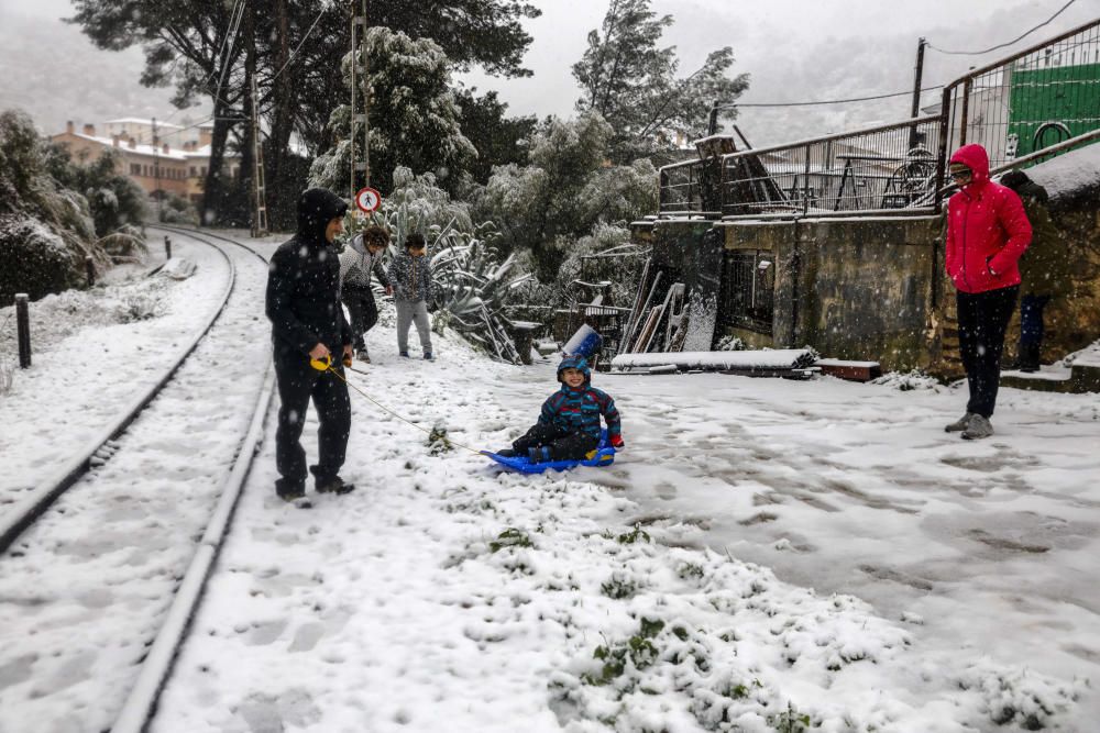 Schnee Mallorca Winter 2017