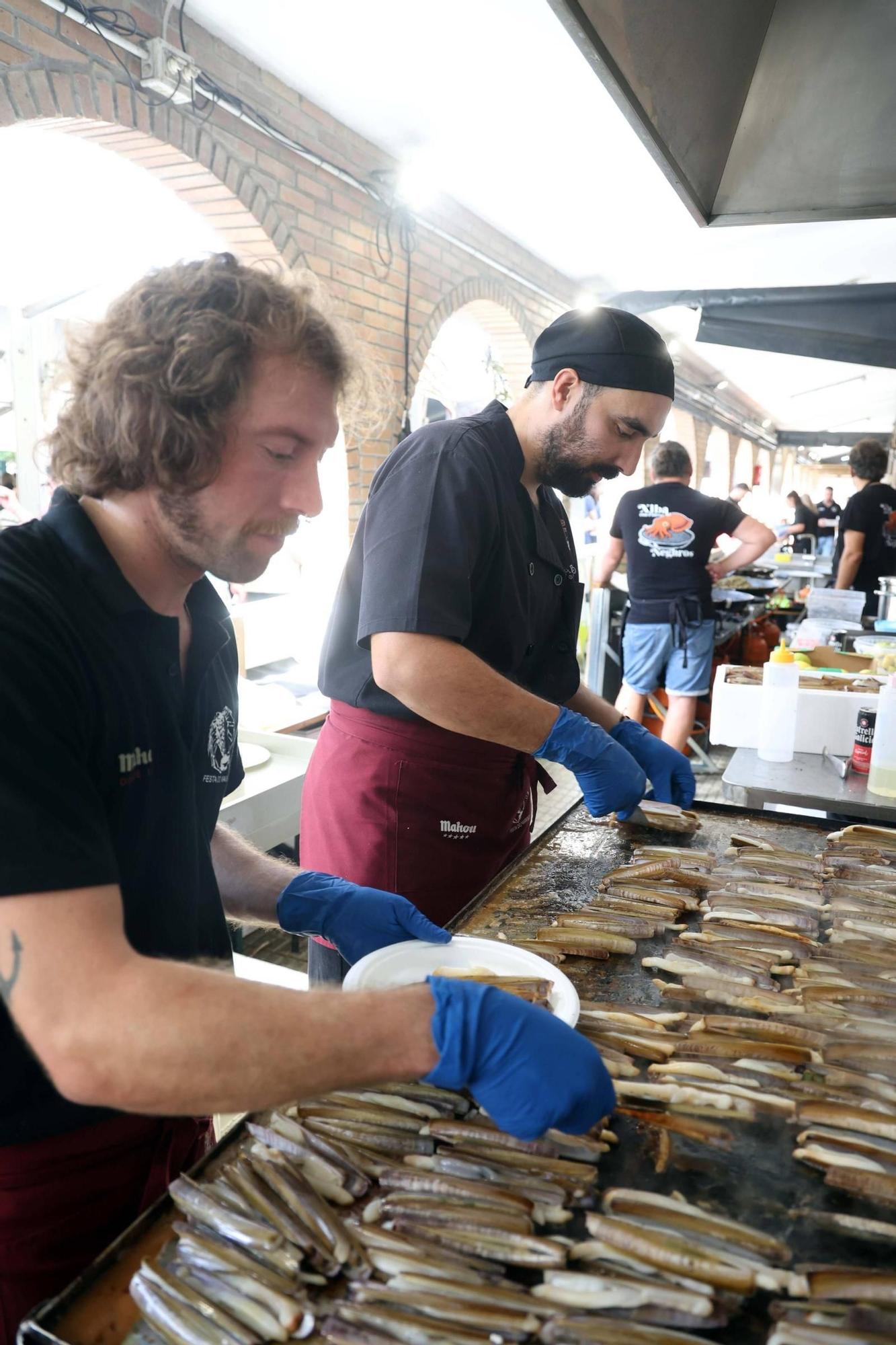 La Festa do Marisco de O Grove, esta mañana.