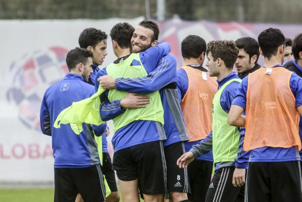 Entrenamiento del Real Oviedo en El Requexón