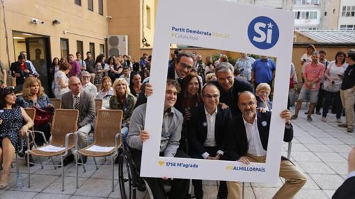 Una imagen del acto del inicio de la campaña del PDECat por el 'sí' al referéndum y a la independencia.