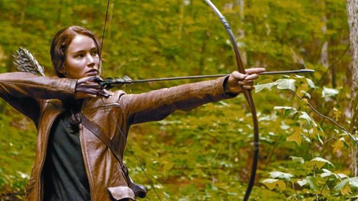 Katniss, el personaje principal de 'Los juegos del hambre', interpretado en el cine por Jennifer Lawrence.