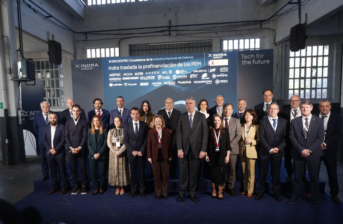 III Encuentro del Ecosistema de la Industria Nacional de Defensa centrado en el Corredor Norte, organizado por Indra en la Fábrica de Armas de La Vega, en Oviedo.