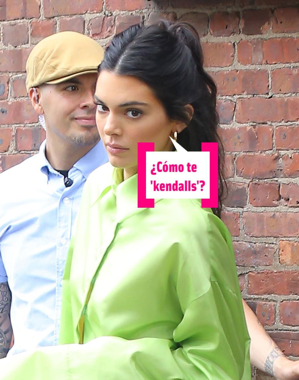 Kendall Jenner, de verde pistacho.