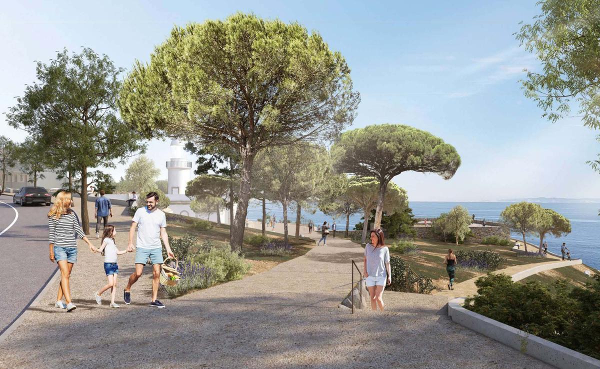 Espai de passeig en una imatge virtual del projecte.