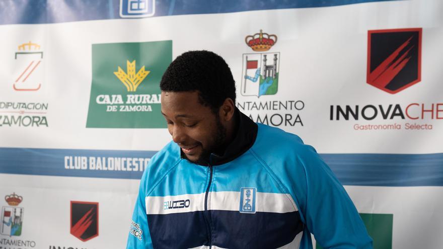 Evan Yates, hoy en rueda de prensa ofrecida por el CB Zamora Enamora.