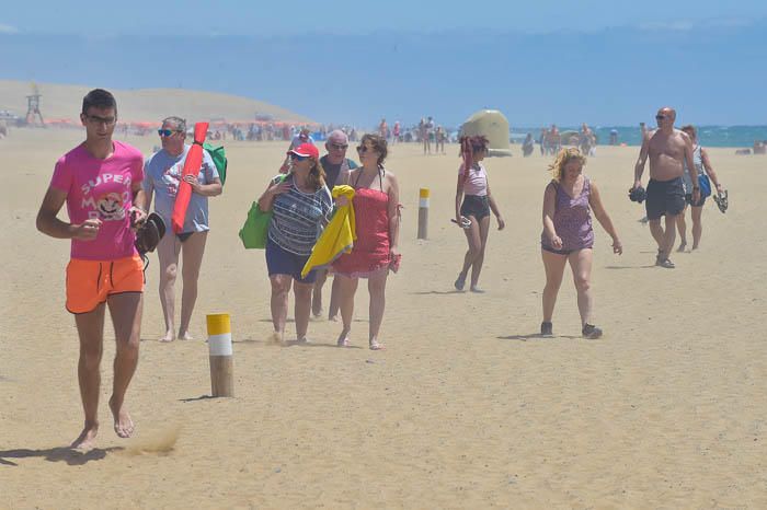 Viento en la playa de Maspalomas