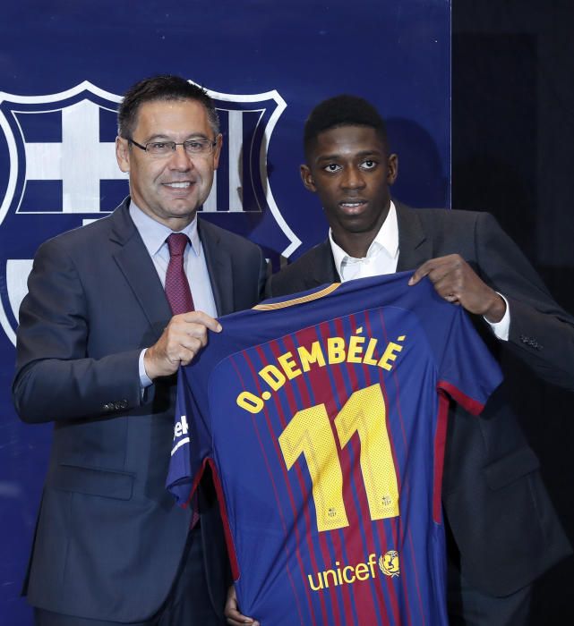 Presentació de Dembelé al Camp Nou