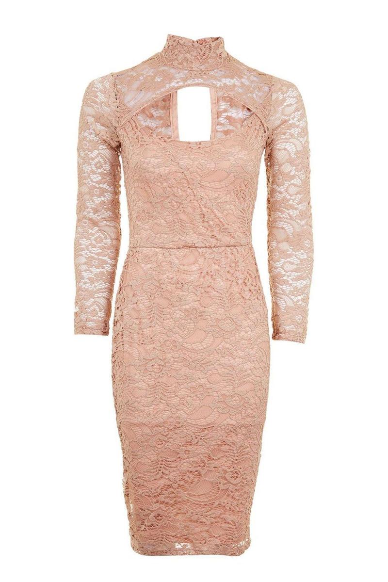 Vestido nude de Topshop