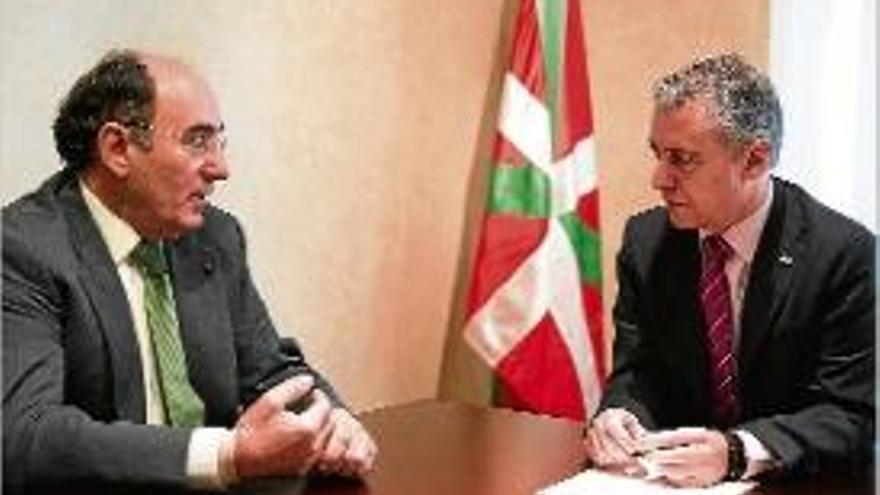 El lehendakari (a la dreta) es va reunir amb el president d&#039;Iberdrola.