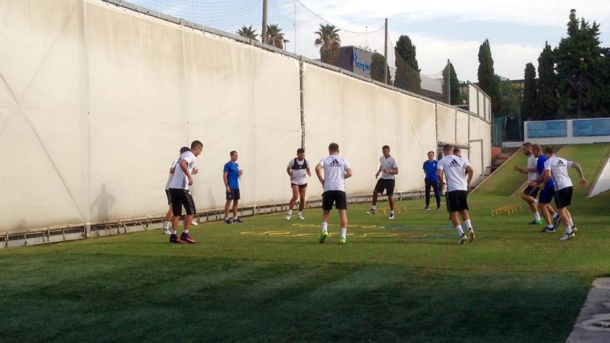 Entrenamiento del Valencia CF esta misma mañana.