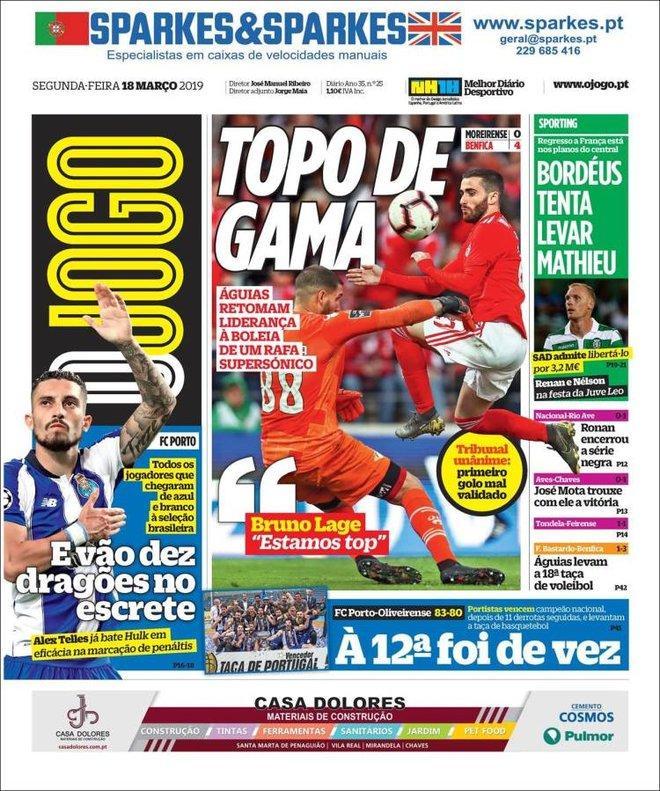 Portada de O Jogo del 18 de marzo