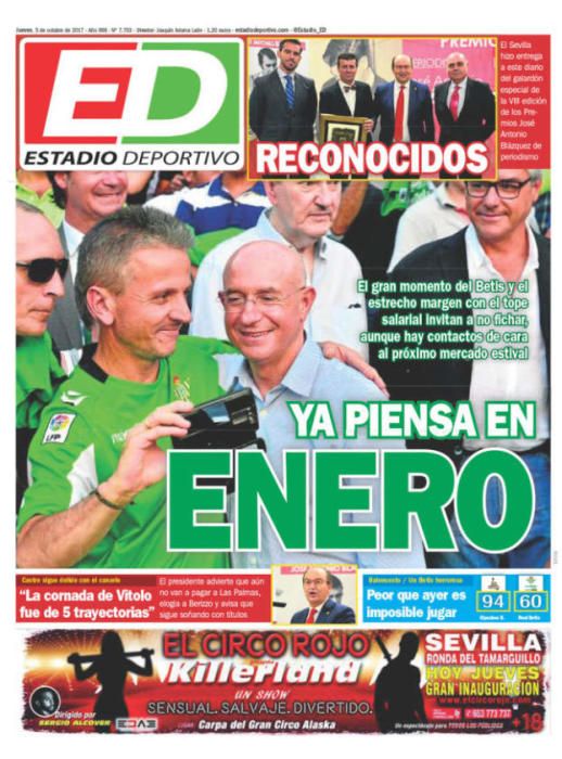 Portadas jueves 5 de octubre