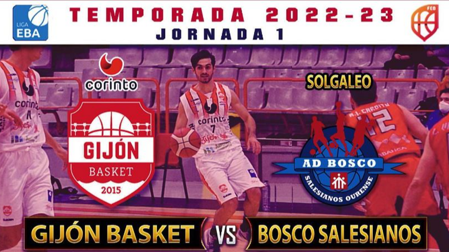 Consigue una entrada doble para el partido del Corinto Gijón Basket vs el AD Bosco el sábado 8 de octubre en Gijón
