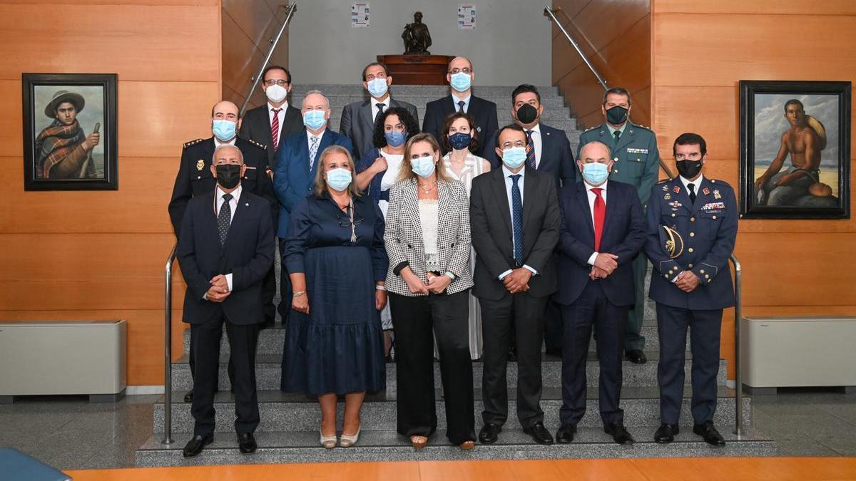 Asistentes al acto del Día de la Merced en el centro penitenciario pacense.