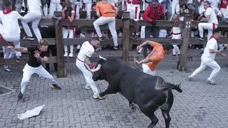 Herido un corredor de Castellón en el segundo encierro de los Sanfermines