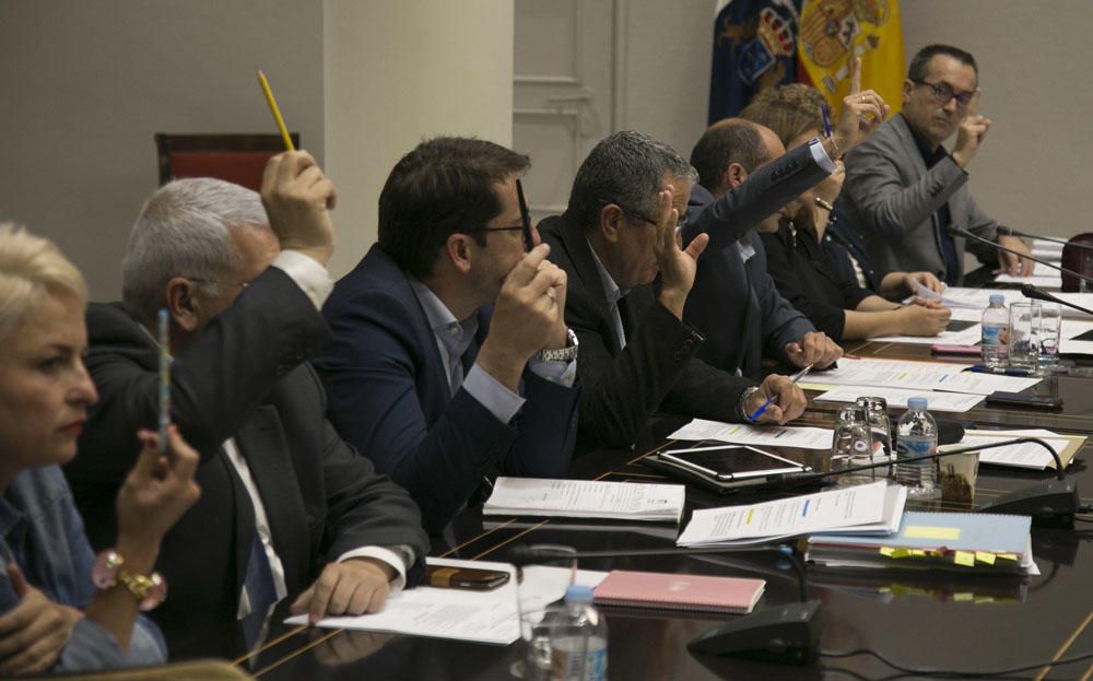 Comisión de presupuestos en el Parlamento canario