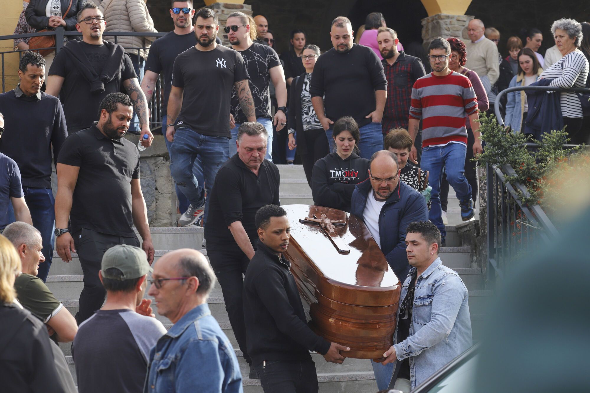 Funeral en Torre del Bierzo (León) de David Álvarez, uno de los mineros fallecidos en el accidente de Cerredo