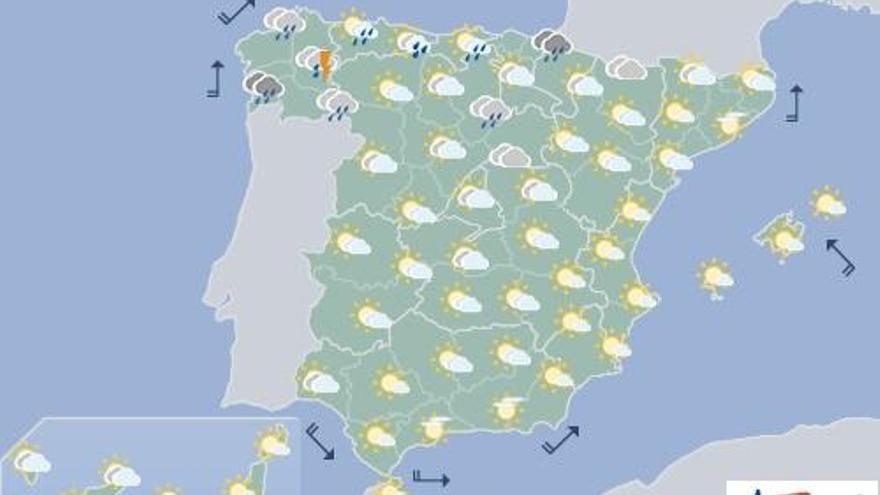 Intervalos nubosos al norte y posibilidad de lluvias débiles en Canarias