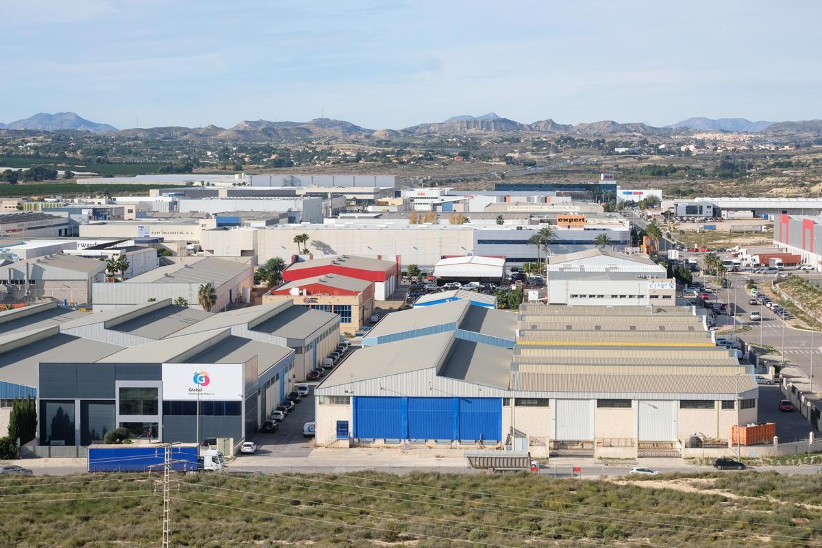 Un polígono industrial en Alicante.