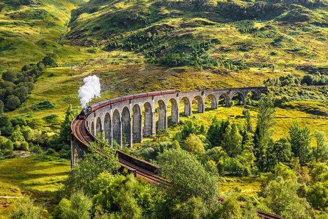 Tren de vapor Jacobite, Escocia