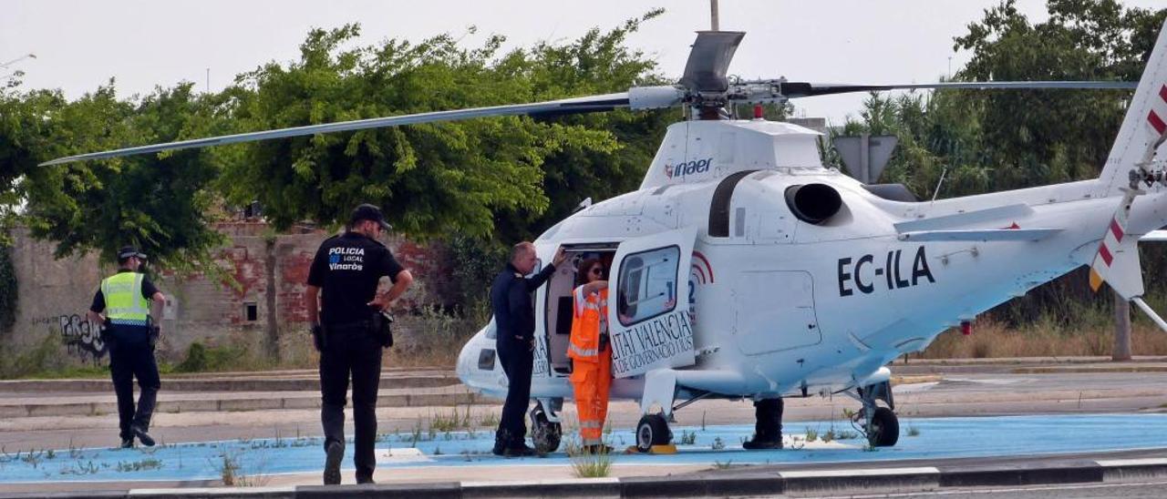 Un helicóptero de Inaer que presta servicios del 112 de la Generalitat.