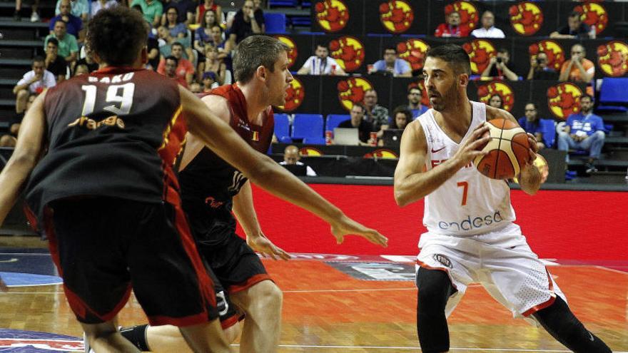 Juan Carlos Navarro en el partido ante Bélgica.