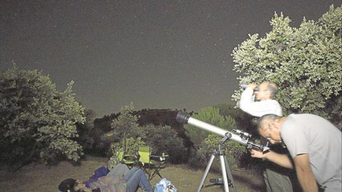 Observación de las perseidas desde Los Villares.