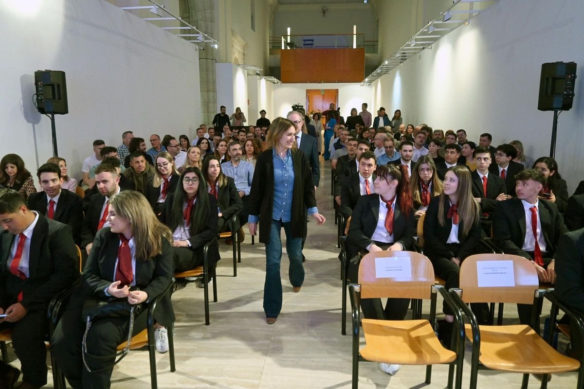 La consejera de Educación, Rocío Lucas, durante el acto en Valladolid.