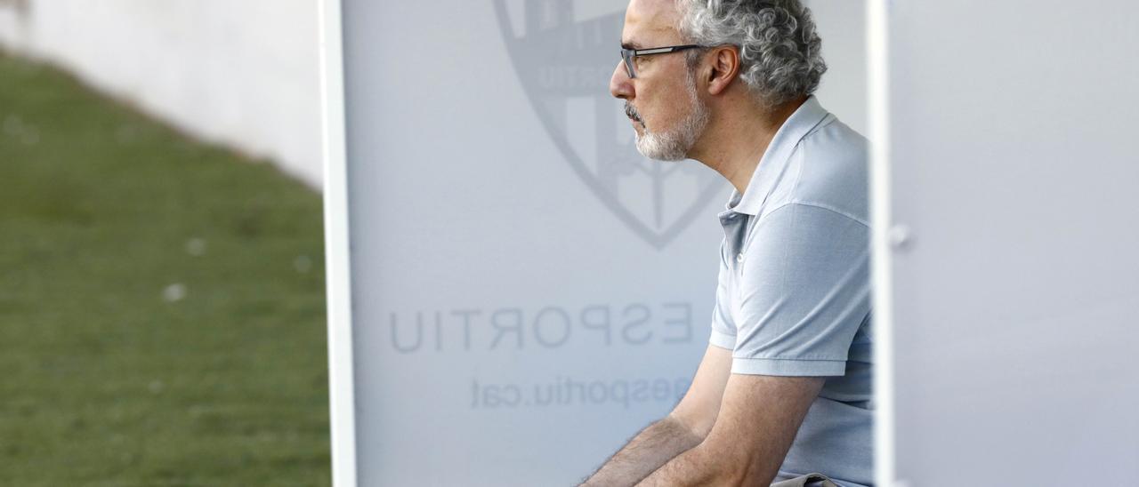 Miguel Torrecilla, director deportivo zaragocista, durante un amistoso de esta pretemporada.