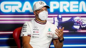 Bottas durante la conferencia de prensa