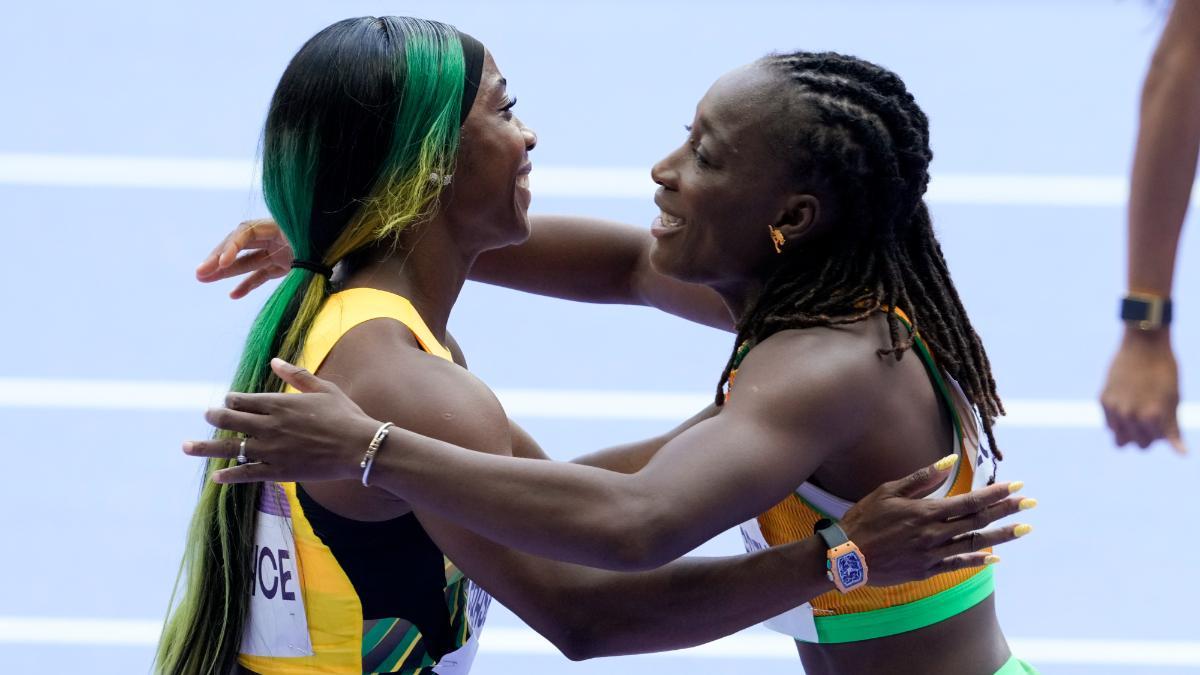 La emblemática Fraser-Pryce, junto a Ta Lou