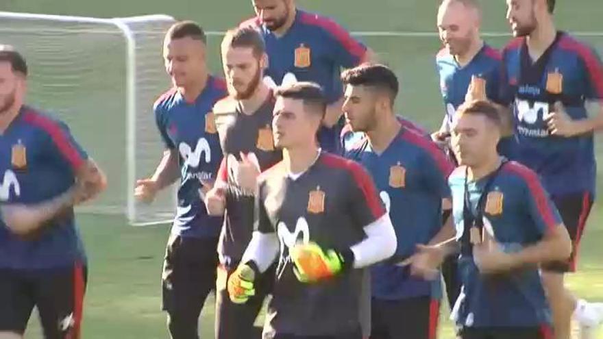 España se entrena en Krasnodar a 38 grados