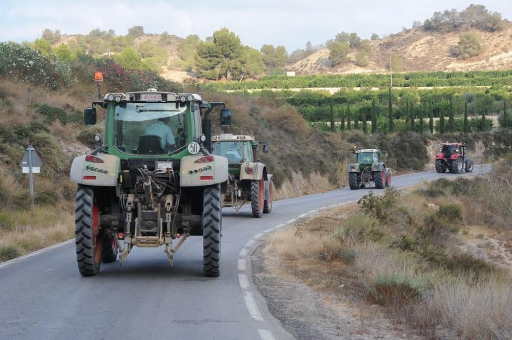 La protesta de agricultores a su paso por el Garru