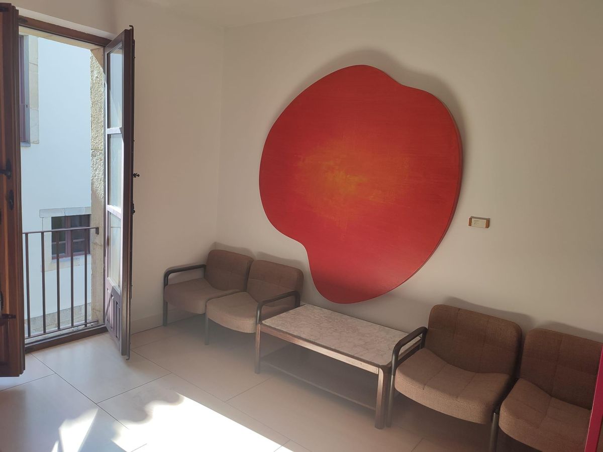 Una obra de Toño Barreiro en un pasillo de la Diputación