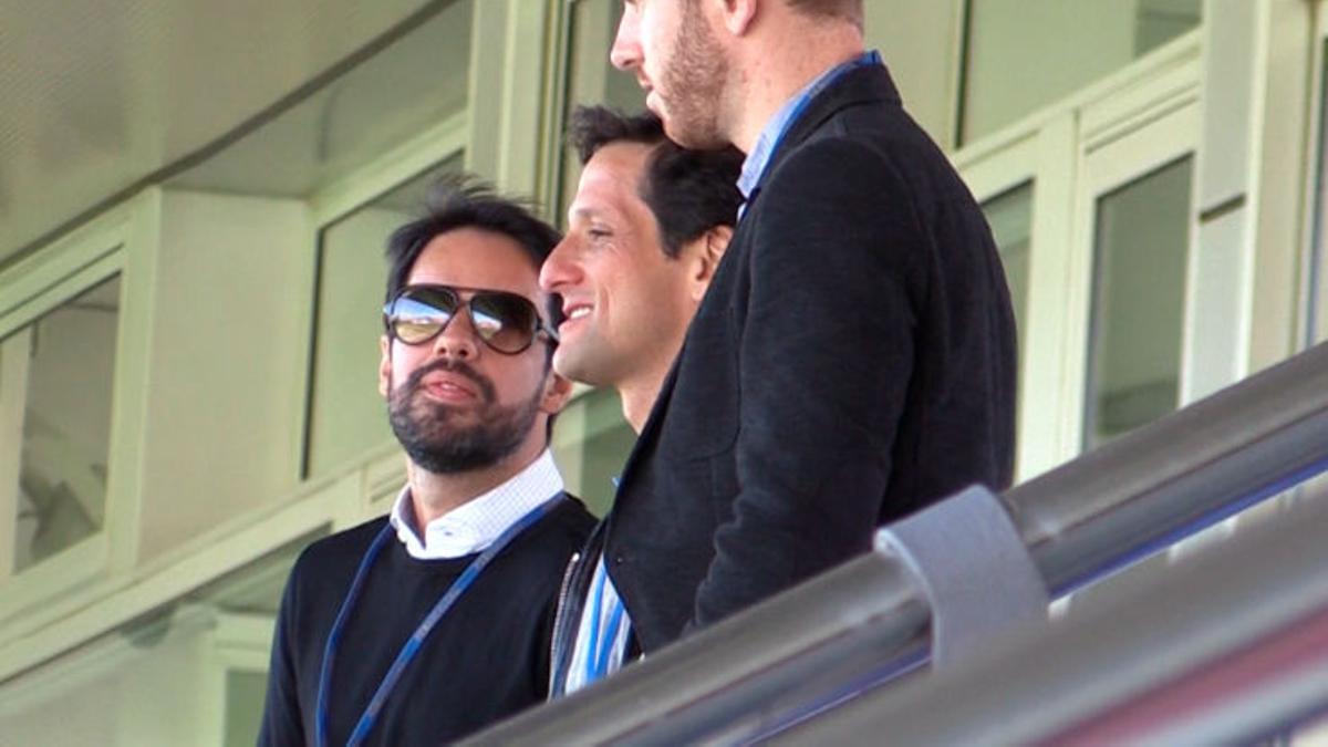 Belletti estuvo presente en el entrenamiento del Barça