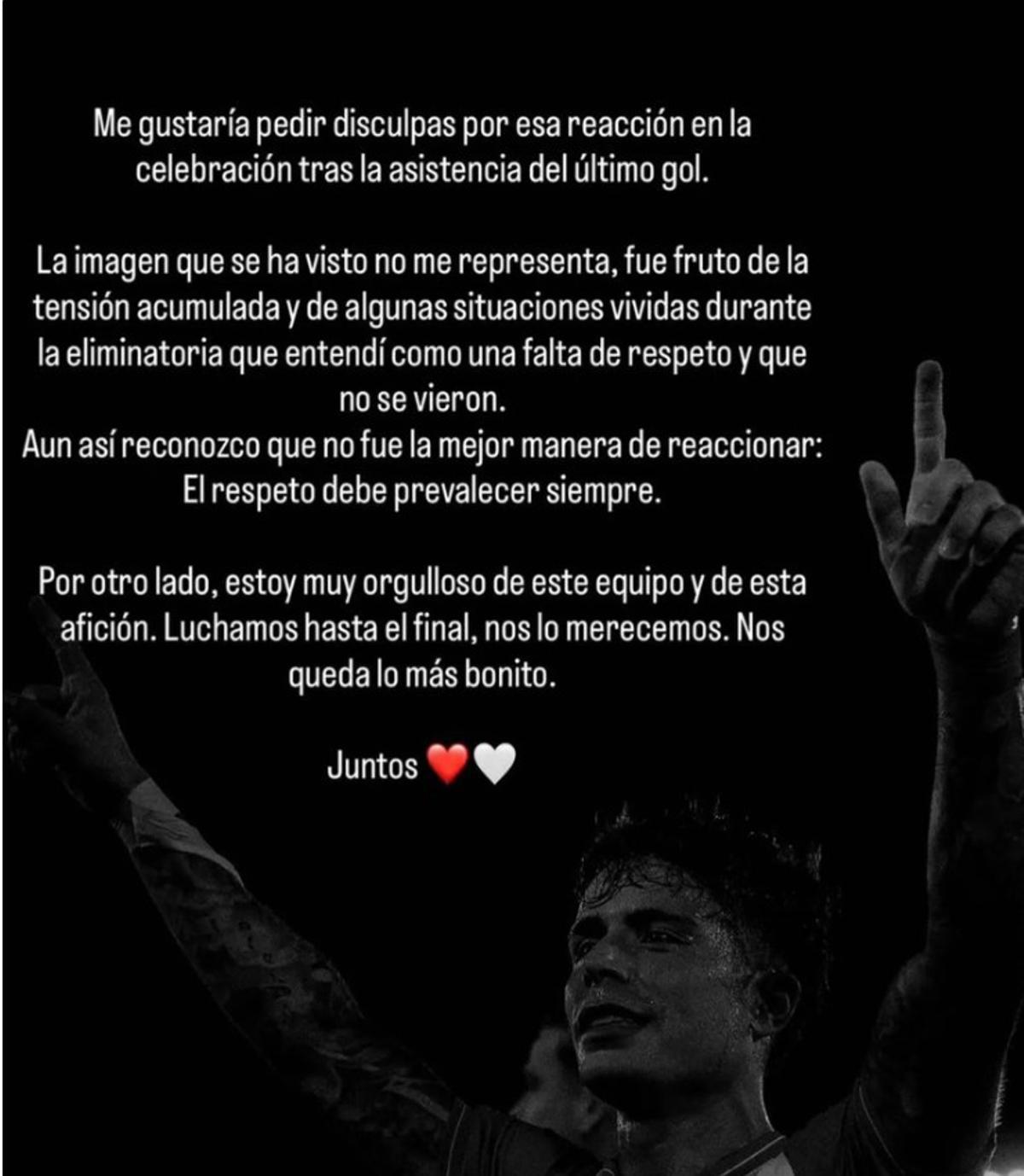 La publicación de Nico Melamed.