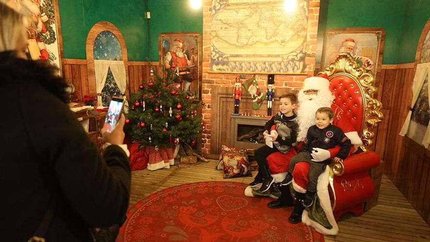 Visita de Papá Noel, en una imagen de archivo.