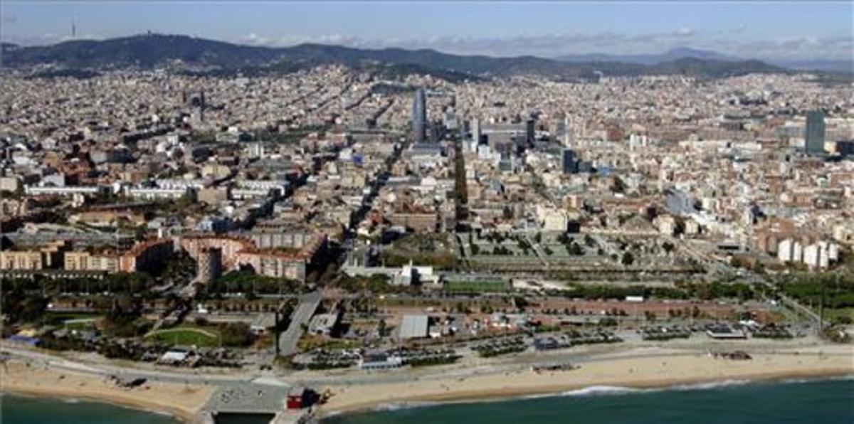 Vista panoràmica de Barcelona. Vista panoràmica de Barcelona.