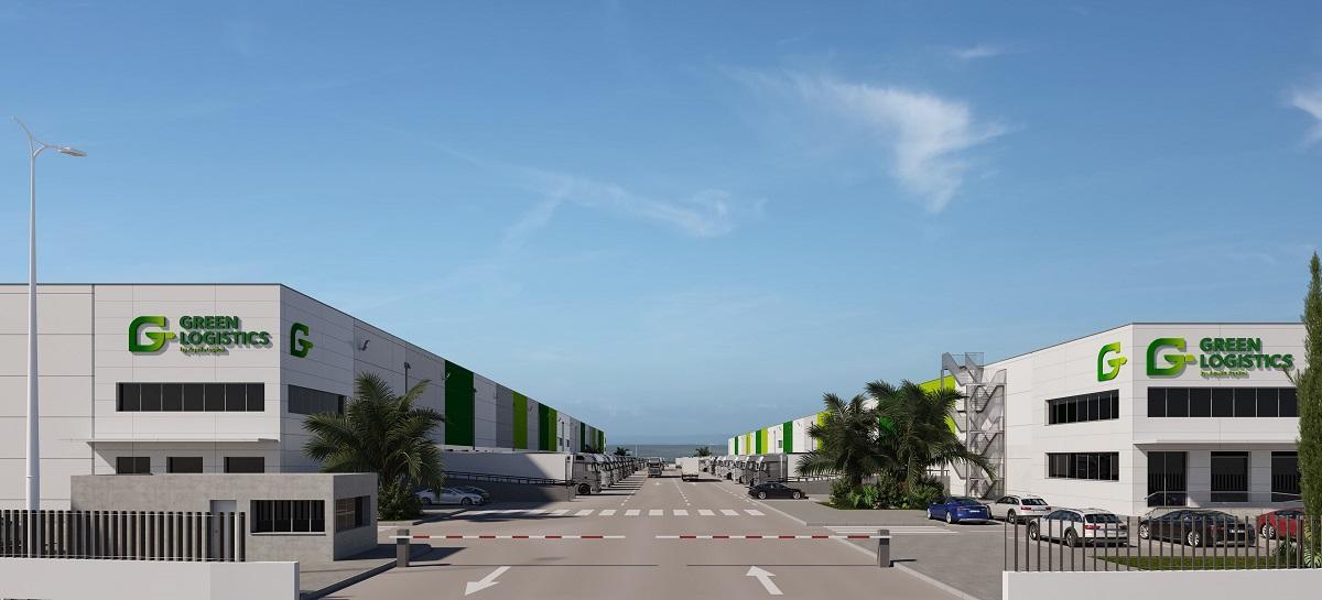 Otra recreación del proyecto Green Logistics de Aquila, en los terrenos de la antigua Bacardí de Málaga.