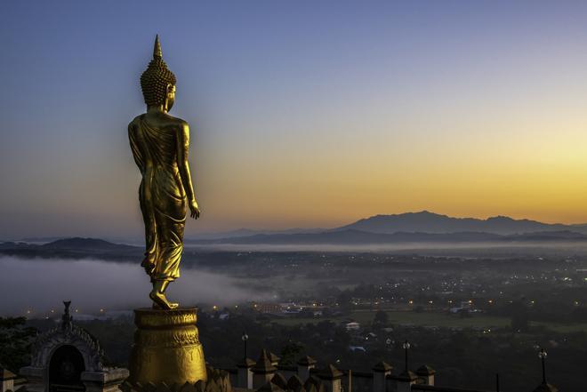 Vista de pájaro de Nan, una provincia preciosa de Tailandia.