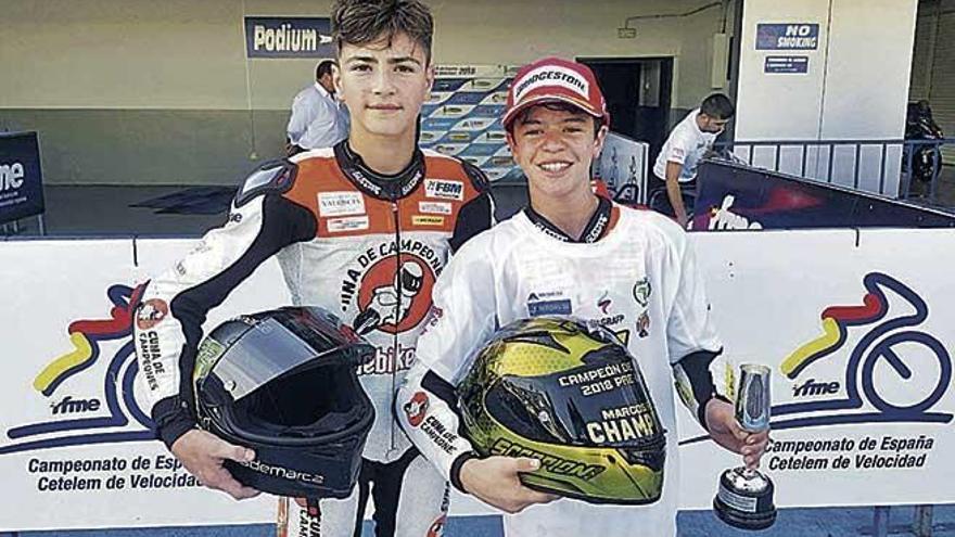 Marcos Ruda e Izan Guevara se han proclamado campeón y subcampeón en Premoto3.