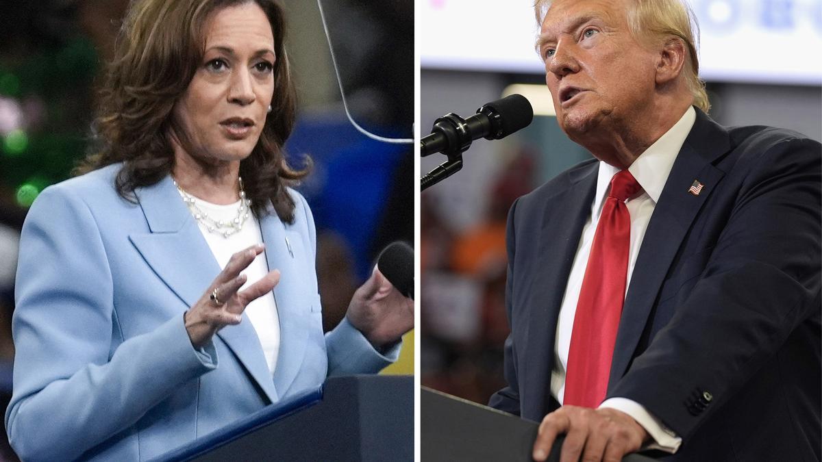 La candidata demócrata a la Casa Blanca, Kamala Harris, y su rival republicano, Donald Trump.