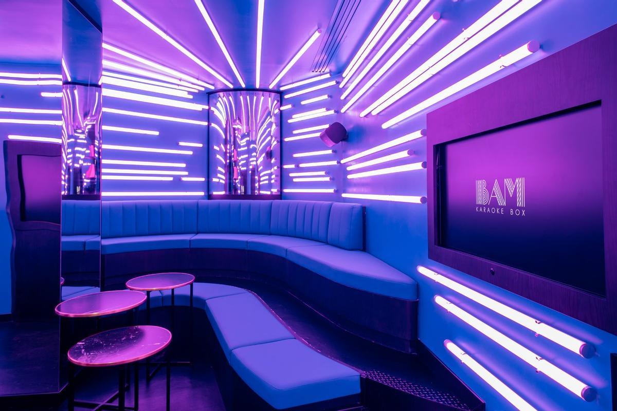 La Sala Azul que será la 'Cupid Room' en San Valentín en BAM Karaoke Box