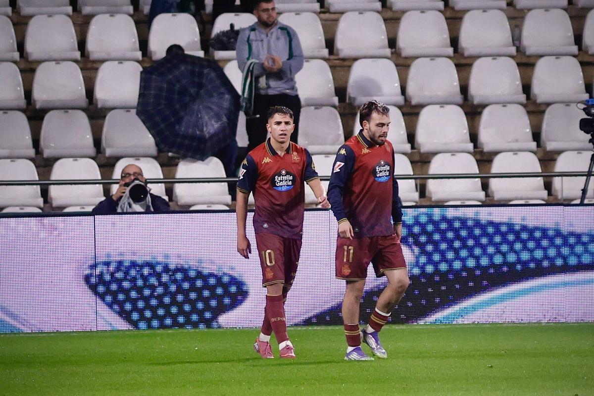 Yeremay en el partido de ida entre el Córdoba CF y el Deportivo de La Coruña