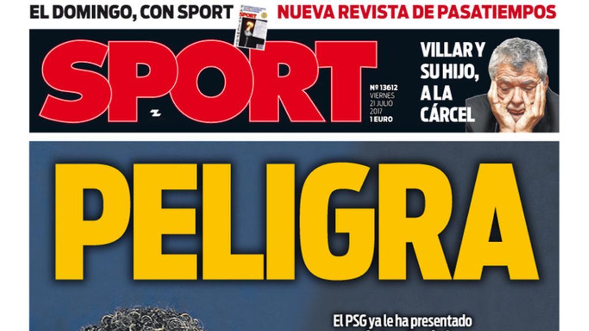 La portada de SPORT de hoy