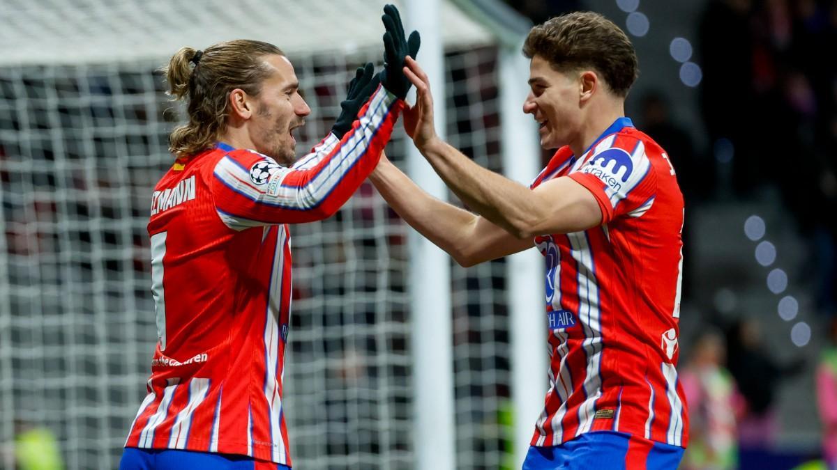 Griezmann y Julián Álvarez lideran el once del Atlético contra el Real Madrid