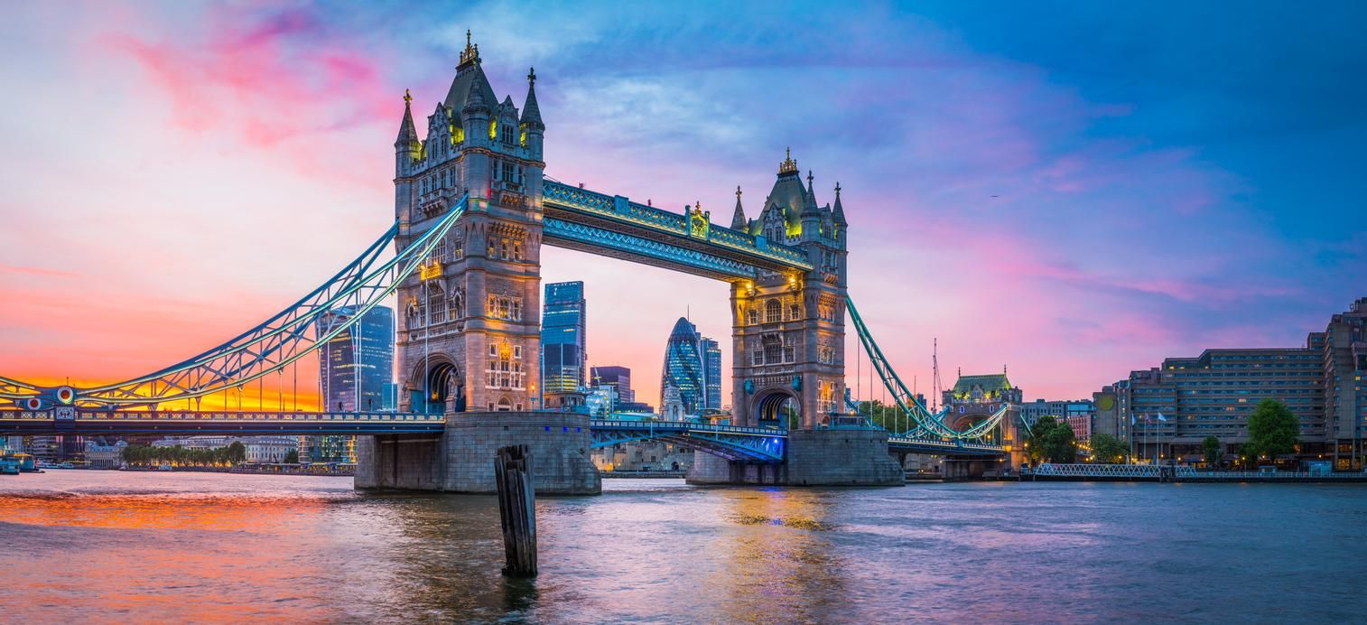 El London Bridge, al atardecer.