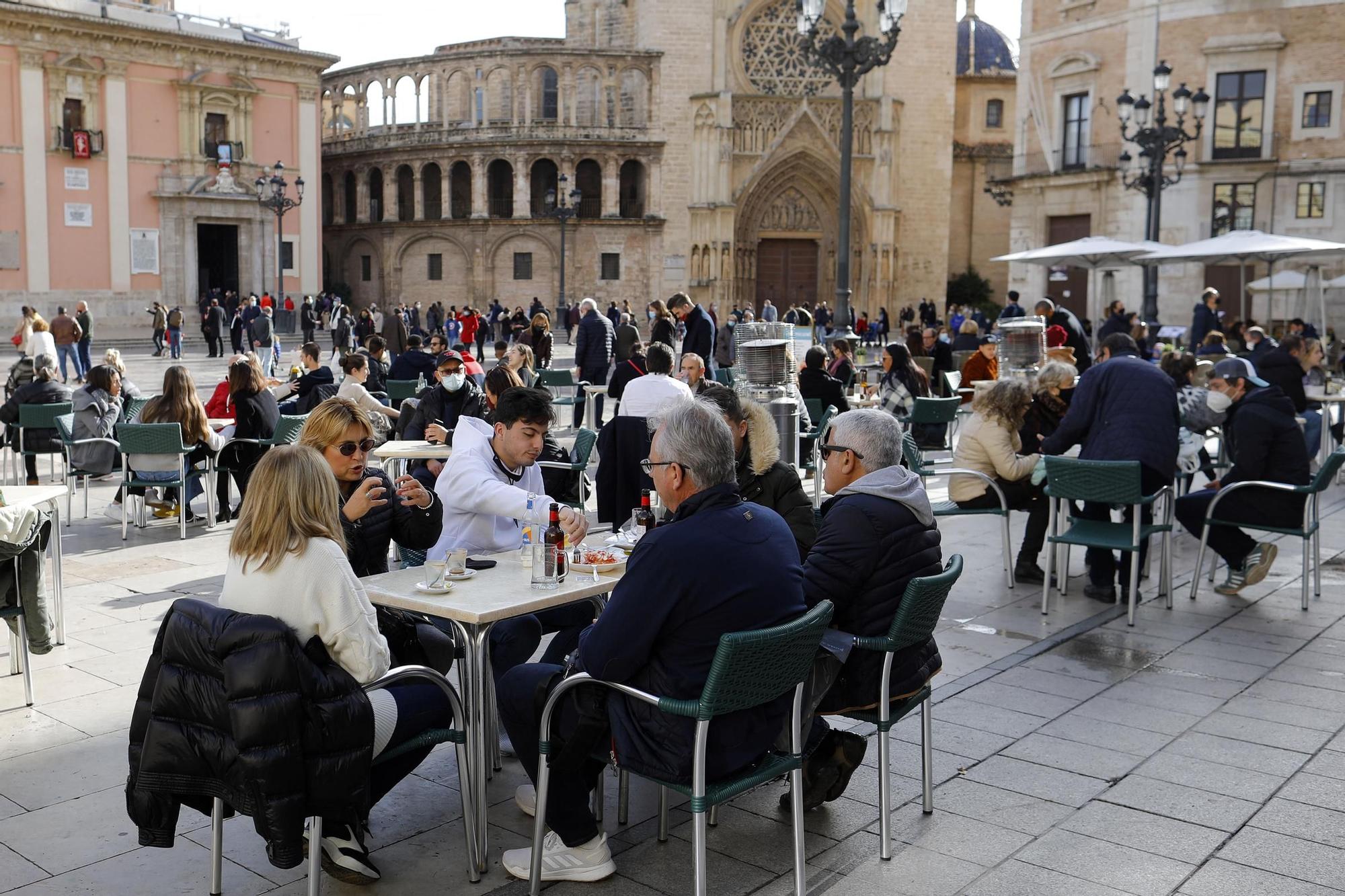 Ambiente en el centro de València el 1 de enero de 2021