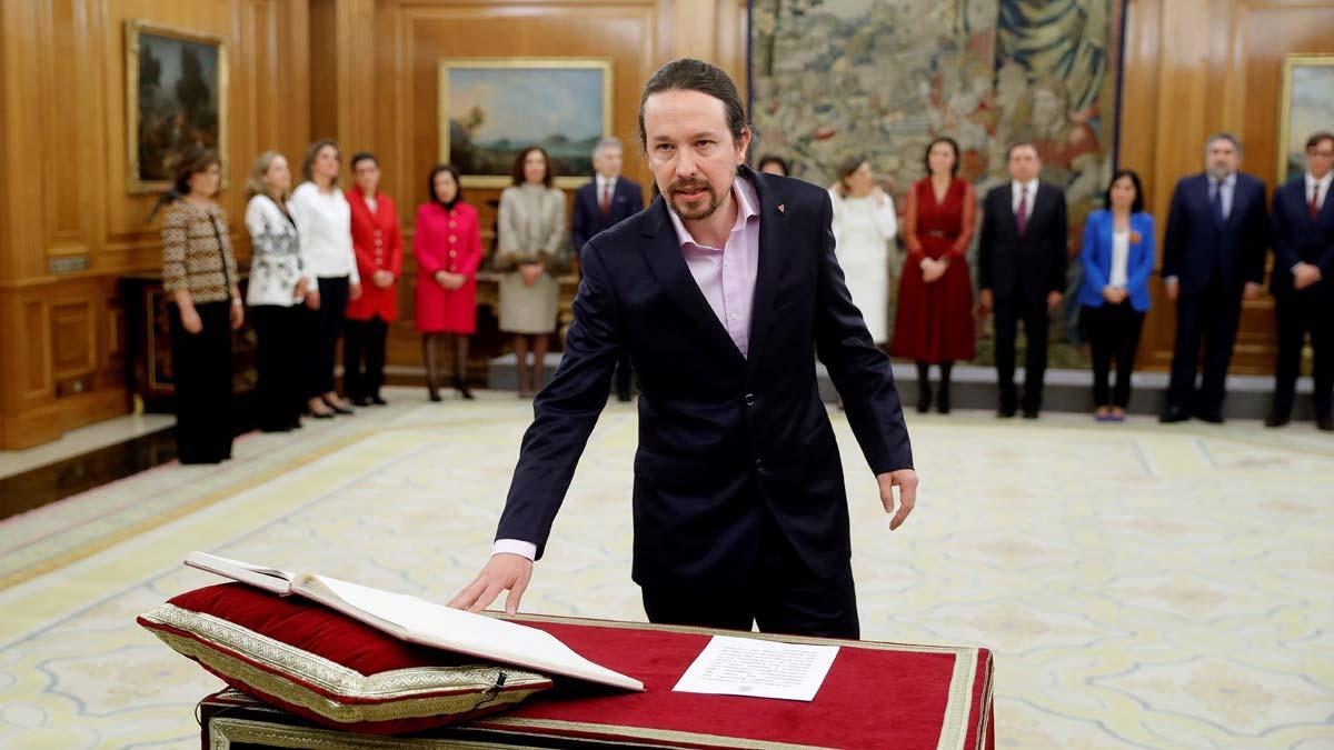 Pablo Iglesias promete su cargo como vicepresidente