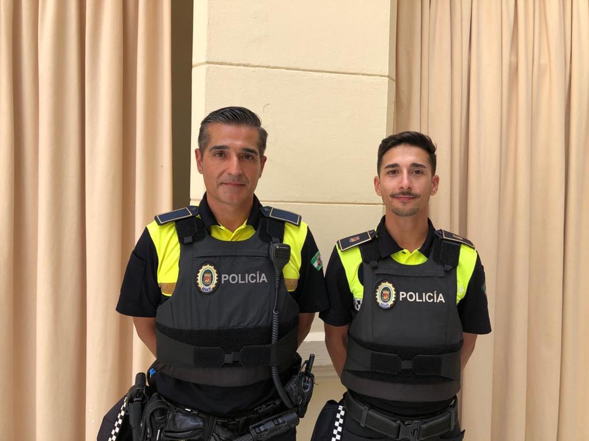 Los policias Manuel Hurtado Moreno y Cristian Andrea Hidalgo